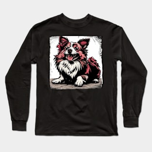 Retro Art Sheltie Dog Lover Long Sleeve T-Shirt